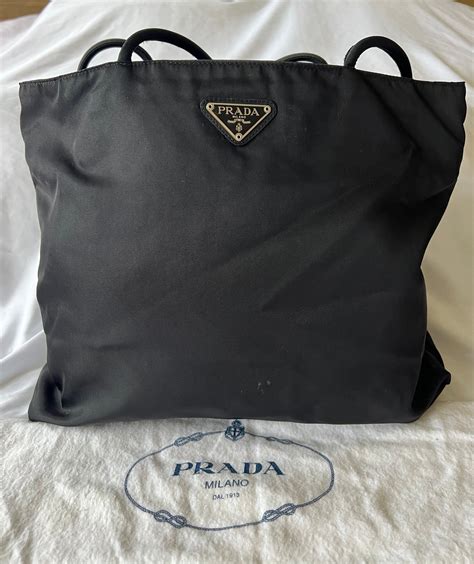 prada nylon padded tote|Prada nylon shoulder bag black.